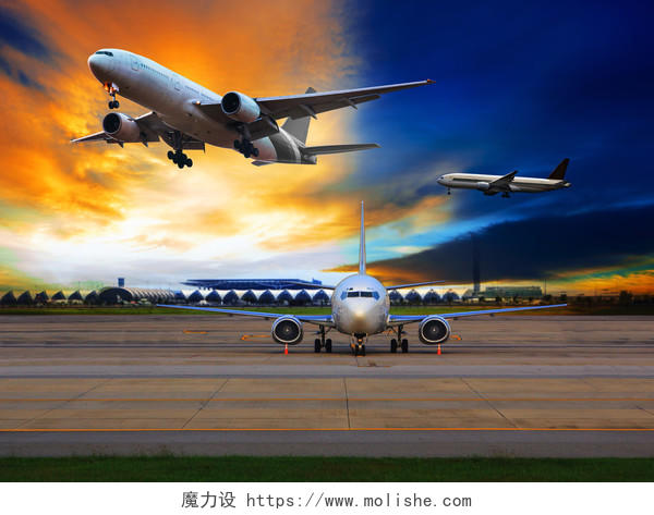 客机空中运输和货运物流业务的国际机场飞机旅游国际物流配送空运
